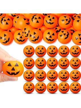 150 Pcs Mini Pumpkin Stress Balls - Foam Halloween Party Favors & Rewards